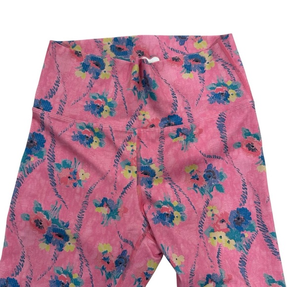 LoveShackFancy X Beach Riot Pink Floral Leggings M - Picture 7 of 10